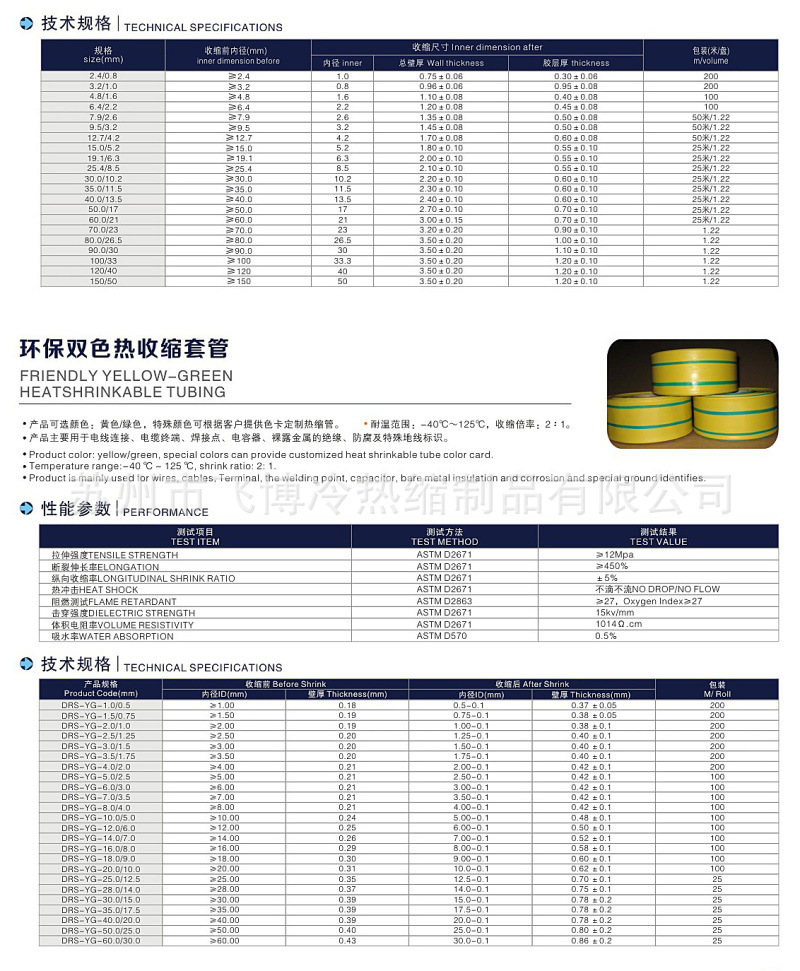 雙色熱縮管Ф80
